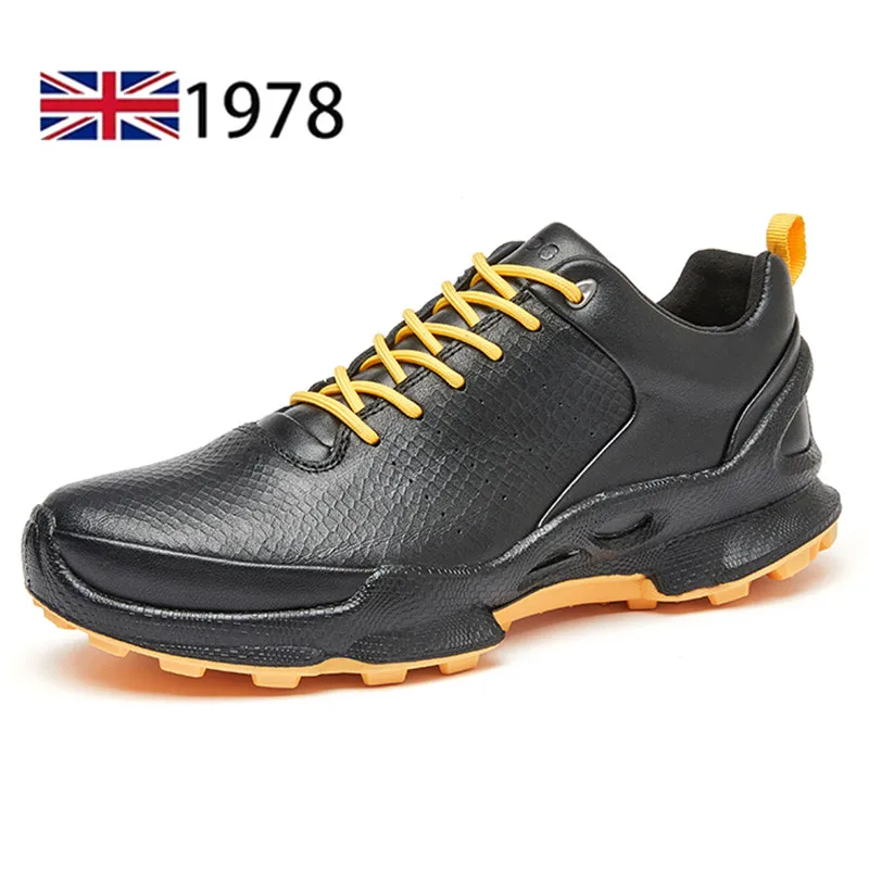 Casual Sneakers Genuine Leather Men Shoes Comfy Walking Hiking Jogging Sport Shoes for Men