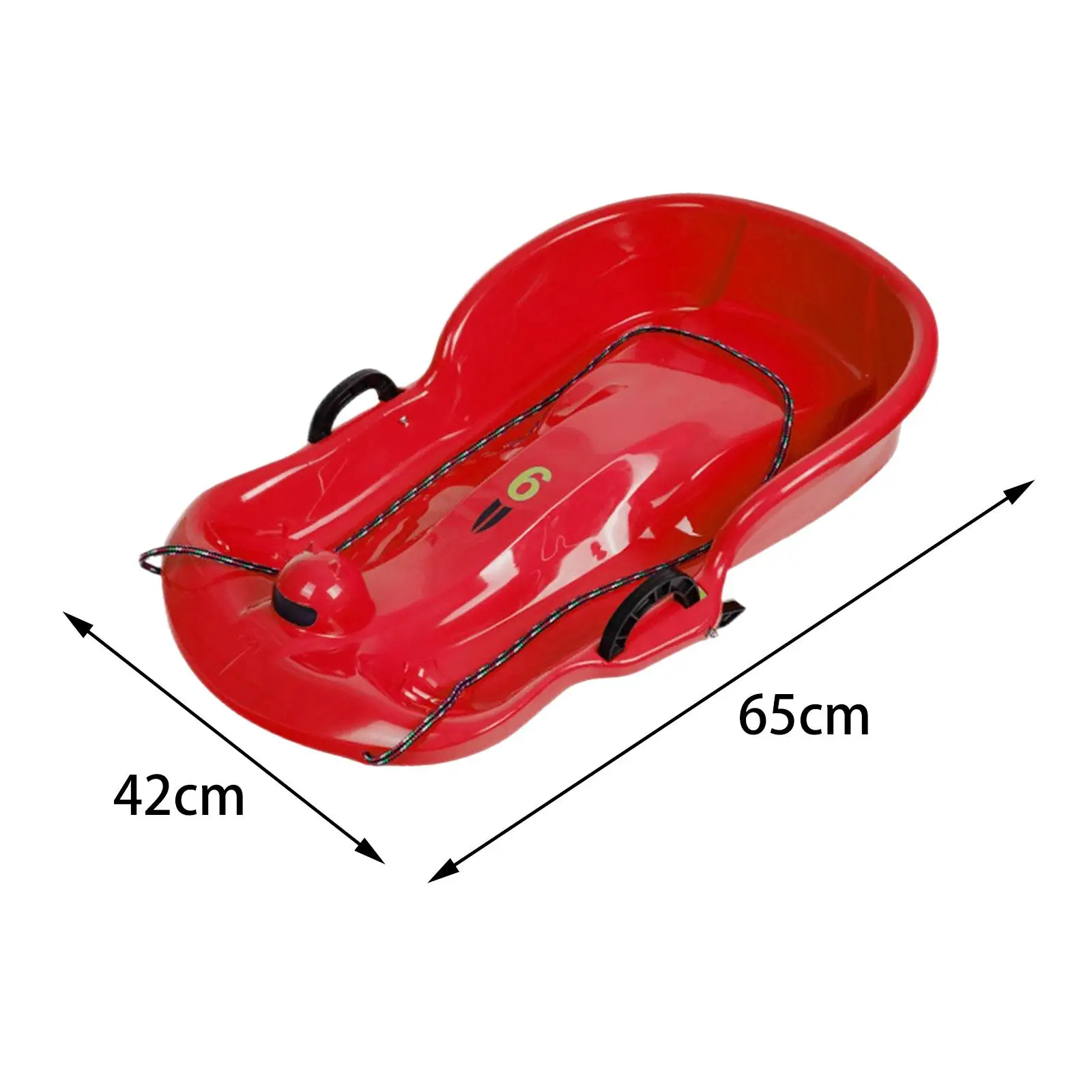 Portable Winter Snow Sled Sledding Sleigh Toboggan Kids Sledge for Yard Backyard