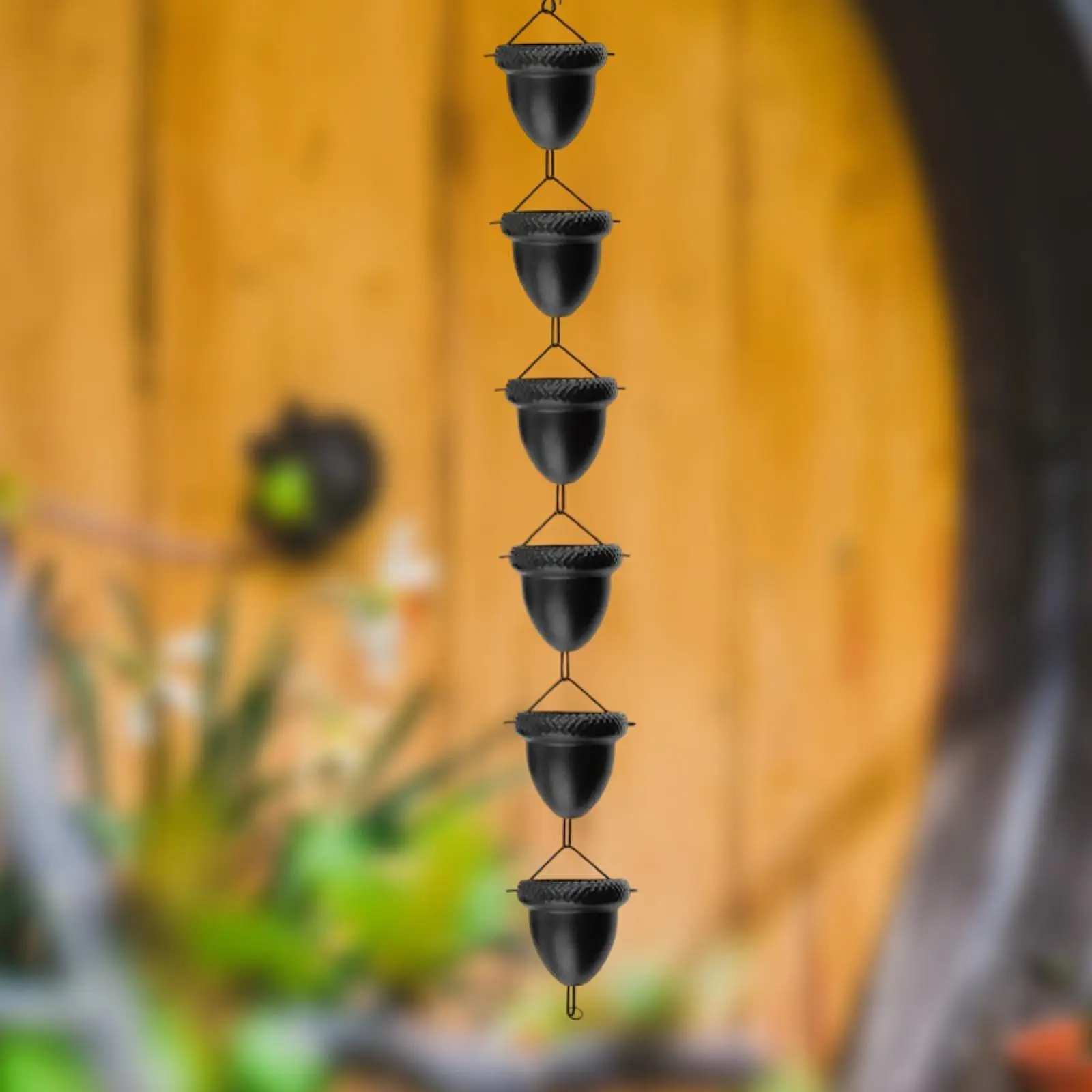 Rain Chain Home Decor Decorative Hanging Water Diverter Metal Gutter Chain for Outdoor House Outside Garden Gutters Downspouts