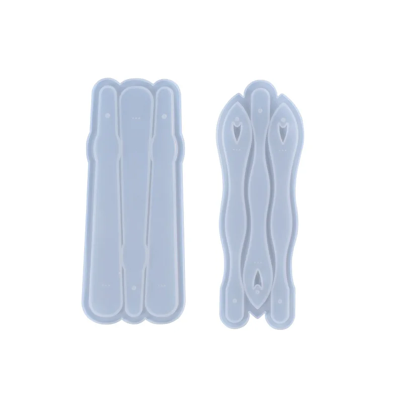 Crystal Epoxy Mold DIY Fan Bone Mold Jewelry Making Creative Bookmark Silicone for Party Costume Accessories Craft