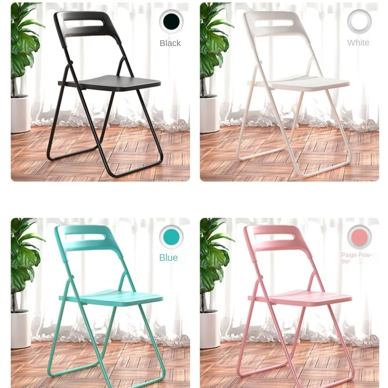 Folding Chair Minimalist Home Leisure Backrest Dining Exhibition Plastic