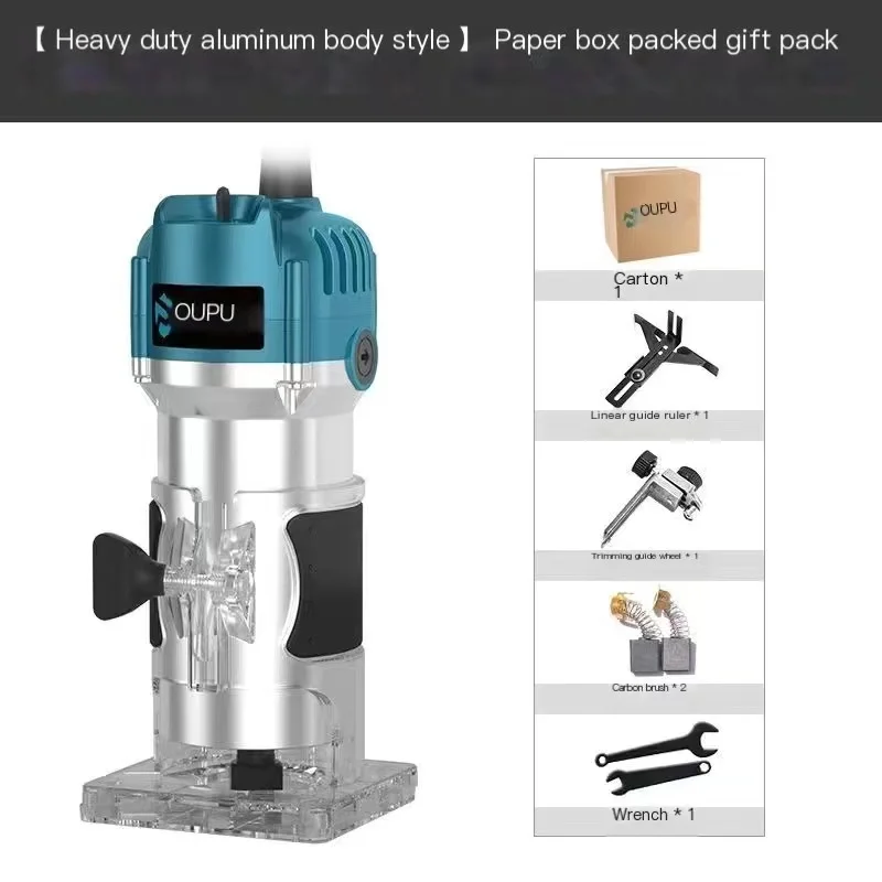 

DIY 800W Wood Router Mill Machine Woodworking Electric Trimmer 1/4 Inch Wood Carving Milling Cutting Tools Carpenter Power Tool