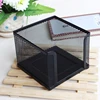 Black Mesh Paper Cube Mini Memo Note Pads Box Holder Storage Case Display Stand Dispenser for Home Office School Class 4