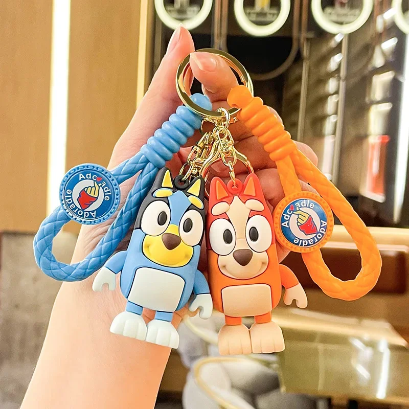 

Kawaii Bluey Family аниме мультфильм Милая Bluey собака кукла брелок, подвеска для машины Выход сумка брелок Подвеска для взрослых детей