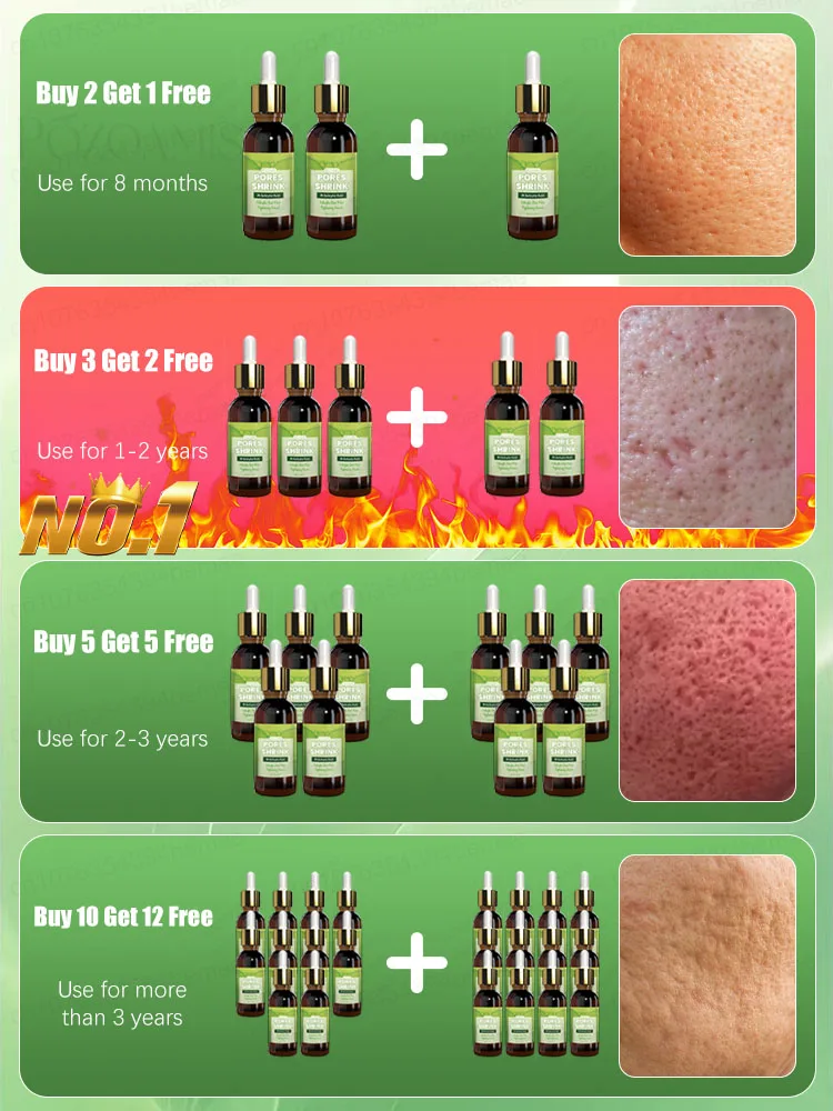 Plant extract facial pore essence Improves large pores Whitens and brightens skin Moisturizes skin