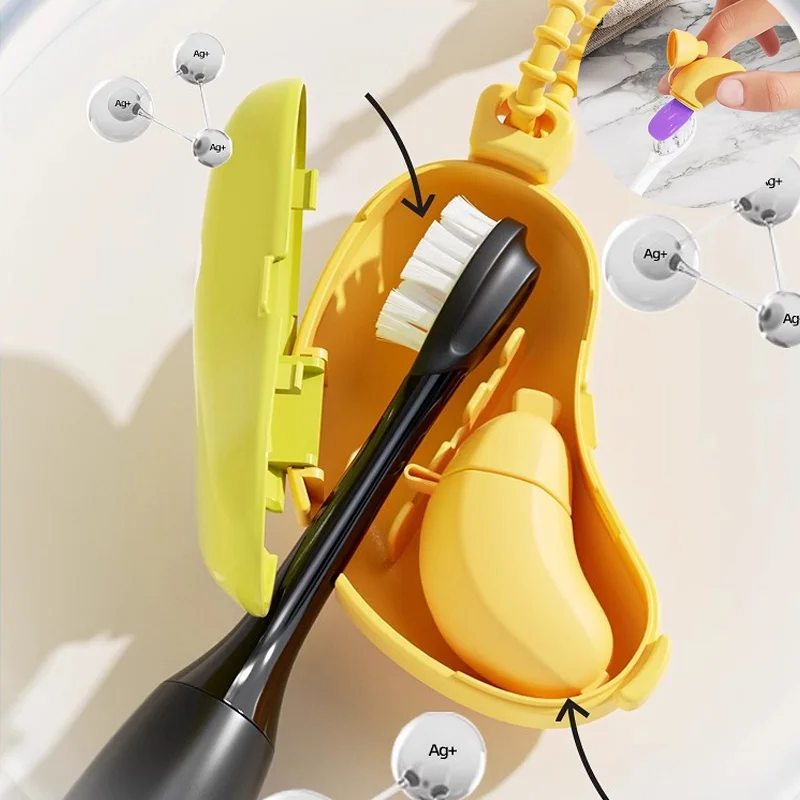 Charming Portable Travel Toothbrush Protective Cap - Banana Design Brush Case