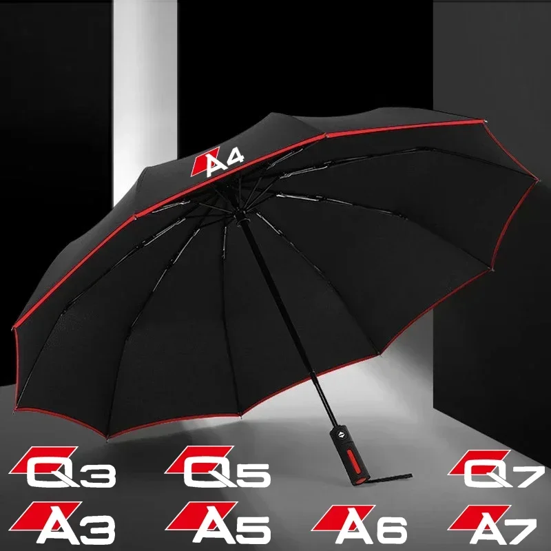 Umbrella Sets Car Logo Umbrella Car Automatic Folding Windproof Sunshade for Audi A3 A4 A6 A5 A7 8P Q5 Q3 Q7 6B TT S3 S4 S5 RS Series