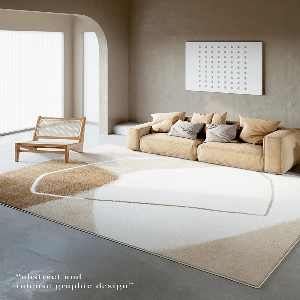 

Japanese Cashmere Brown Carpet Home Decoration Living Room Area Rug Large Washable Lounge Carpets Non-slip Bedroom Bedside Rugs