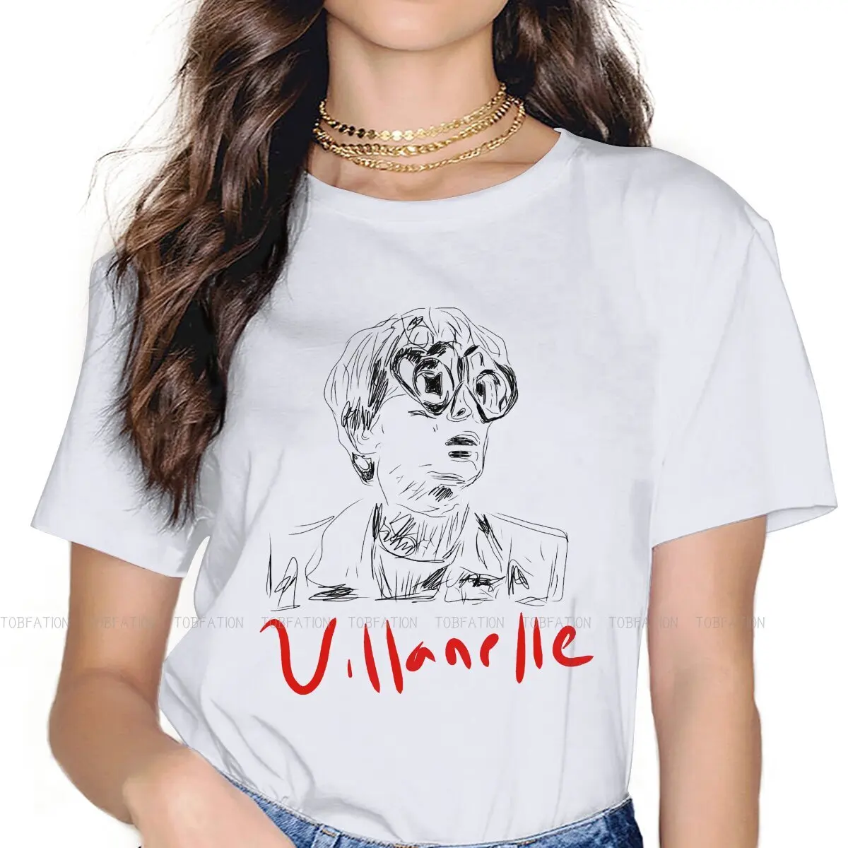 Killing Eve Villanelle Killer Tshirt for Woman Girl 4Xl Cool Basic Leisure Tee T Shirt Novelty Loose