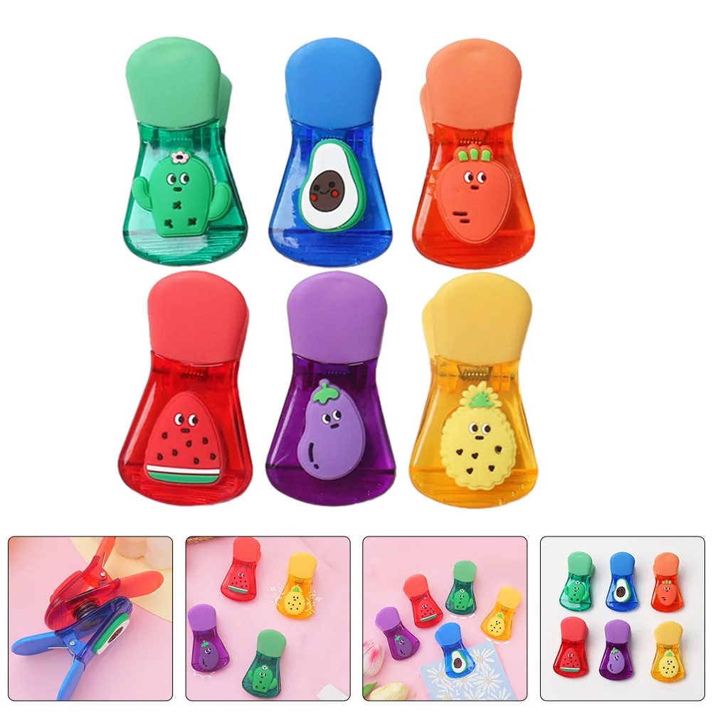 

6 Pcs Magnetic Clip Binder Clips Paperclips Whiteboard For File Heavy Duty Refrigerator Large Multifunction Good Looking Office