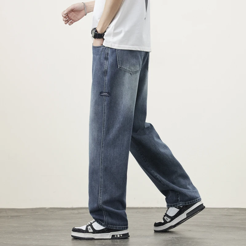 الصيف رقيقة الرجال جينز فضفاض غير رسمي تنفس الكوري...