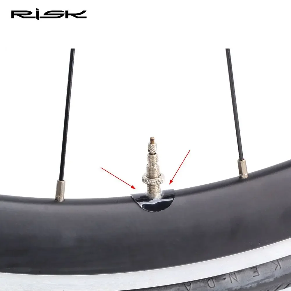 Bicycle Presta Valve Sticker Mountain Road Bike Tube Tire Gasket Rim Protective Gas Air Nozzle Glue Pad Bicycle Valve Sticker