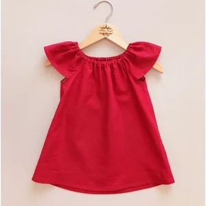 Summer Toddler Baby Girls Dress Cotton Simple Girls Home Dress Solid Children Dresses Casual Kids Loose Dresses Clothing