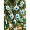 Greek Evil Eye Bead Christmas Decor Idea Wedding Gift White Evil Eye Christmas Tree Ornament Christmas Tree Decoration Car Decor 5