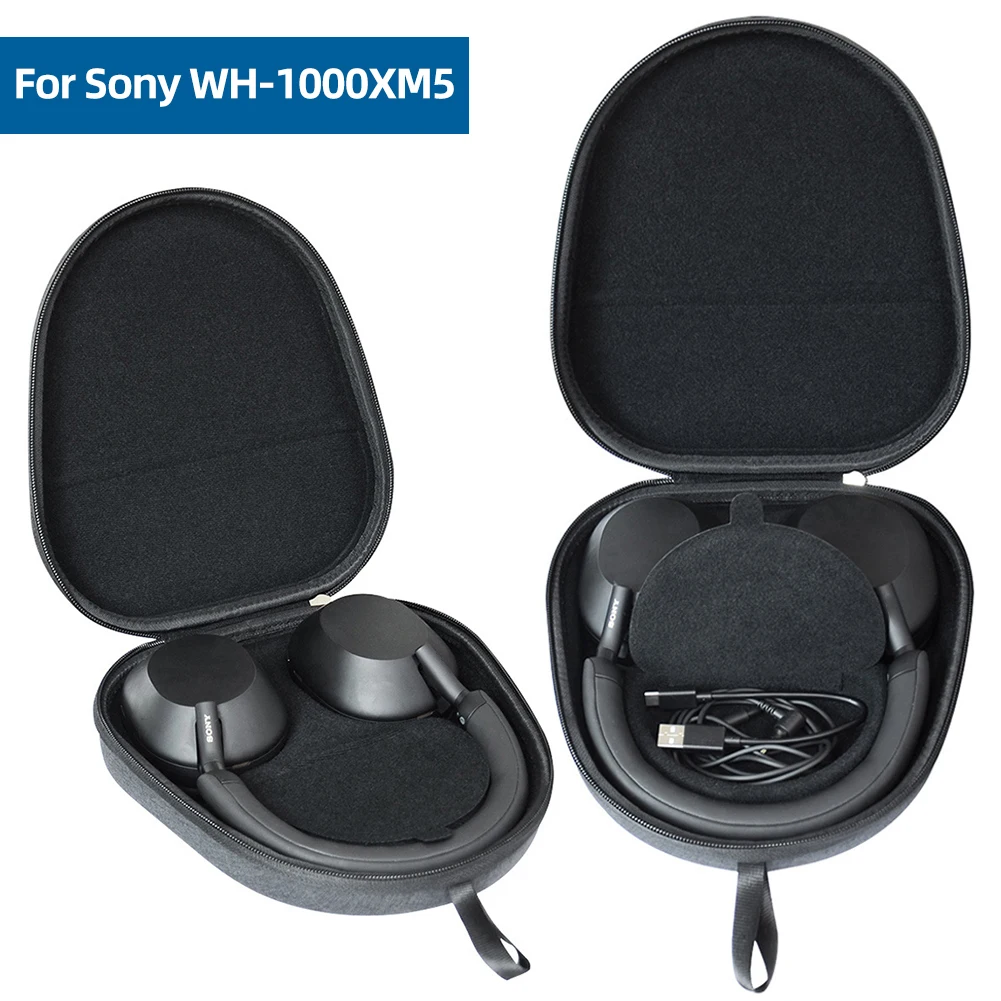 Premium Hard Carrying Case for Over-Ear Headphones - Durable Travel Storage Bag