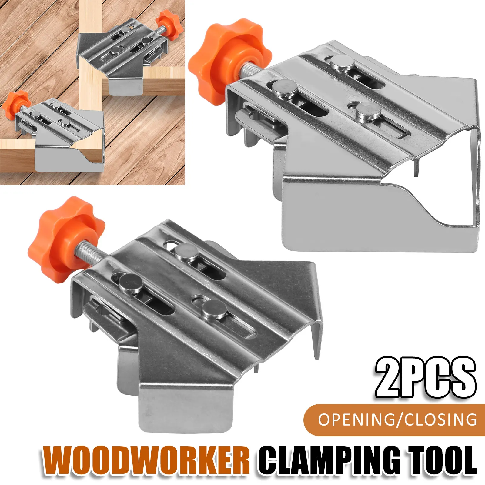 

2PCS Stainless Steel Right Angle Clamp for Woodworking Durable Rust&Corrosion Resistant Upgraded 90 Degree Corner Clamps