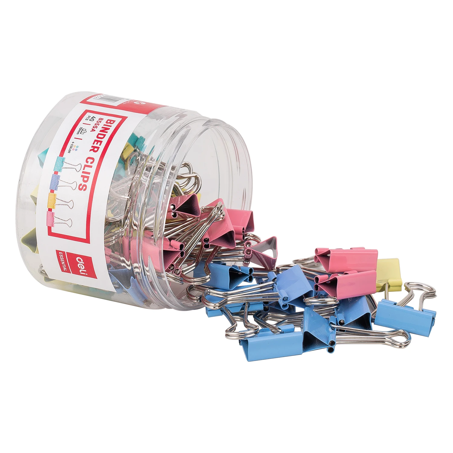 Binder Clips Deli 19mm Colorful Dovetail Clip Effortless Binder Clip Long Tail School Office Learning Supplies 1 Box E8555A