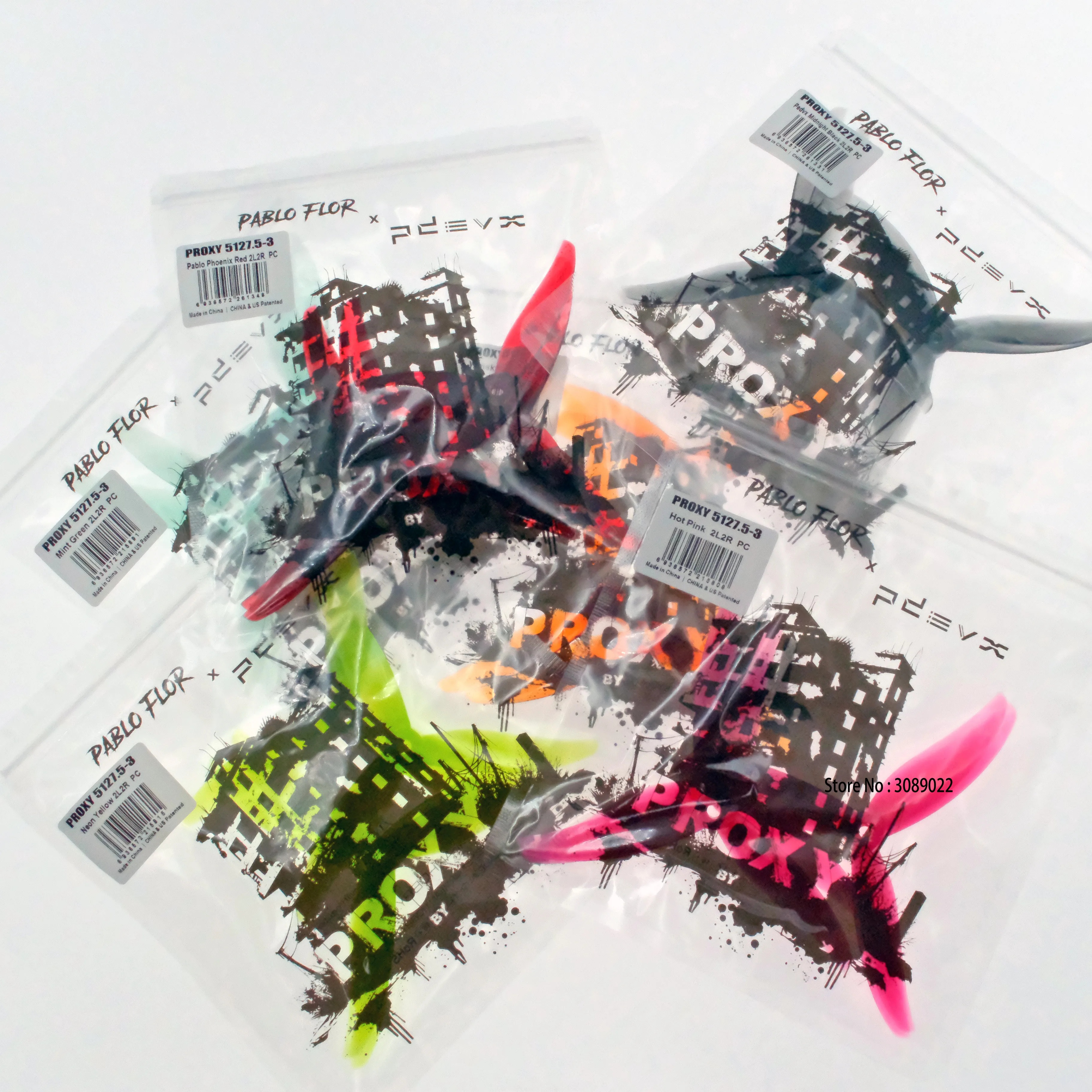 Lot de 12 paires d'hélices de course pour drone FPV