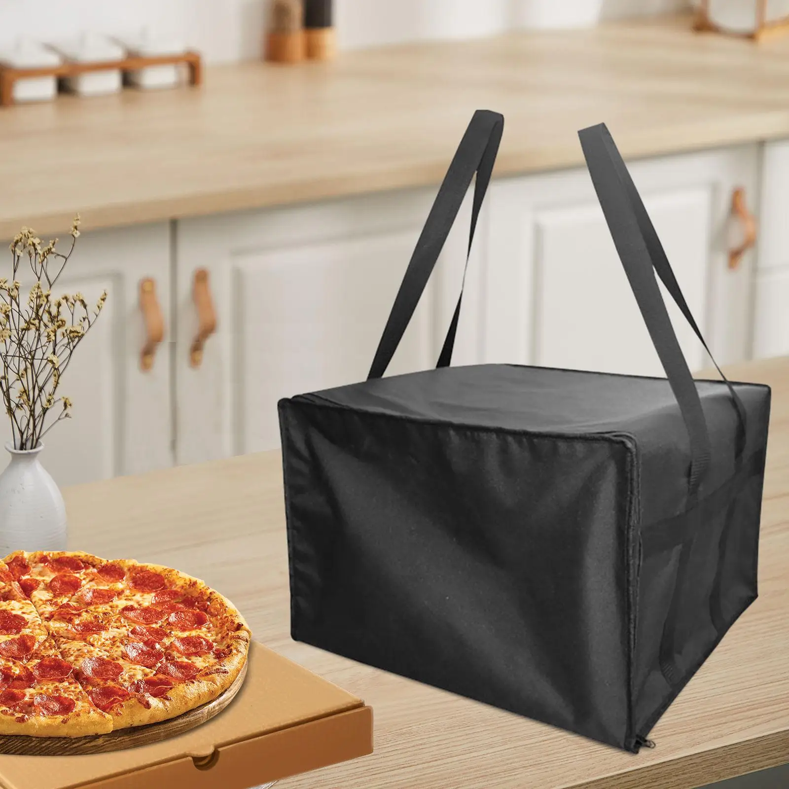 Pizza Develivey Bag Waterproof Reusable Large Capacity Pizza Warmer Carrying Case for Catering Personal Shopping Outdoor Camping