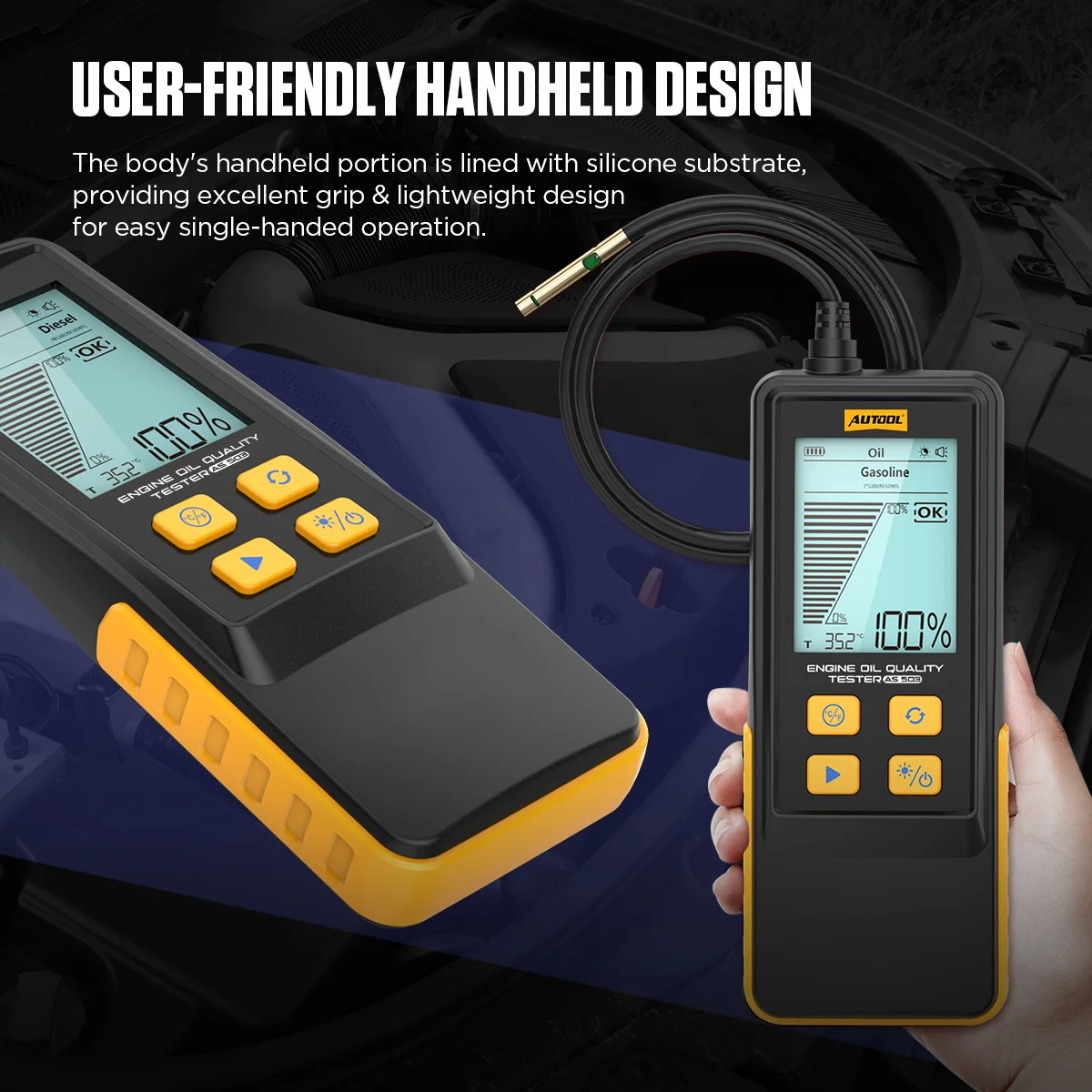 Advanced Engine Oil Quality Analyzer with Temperature Display
