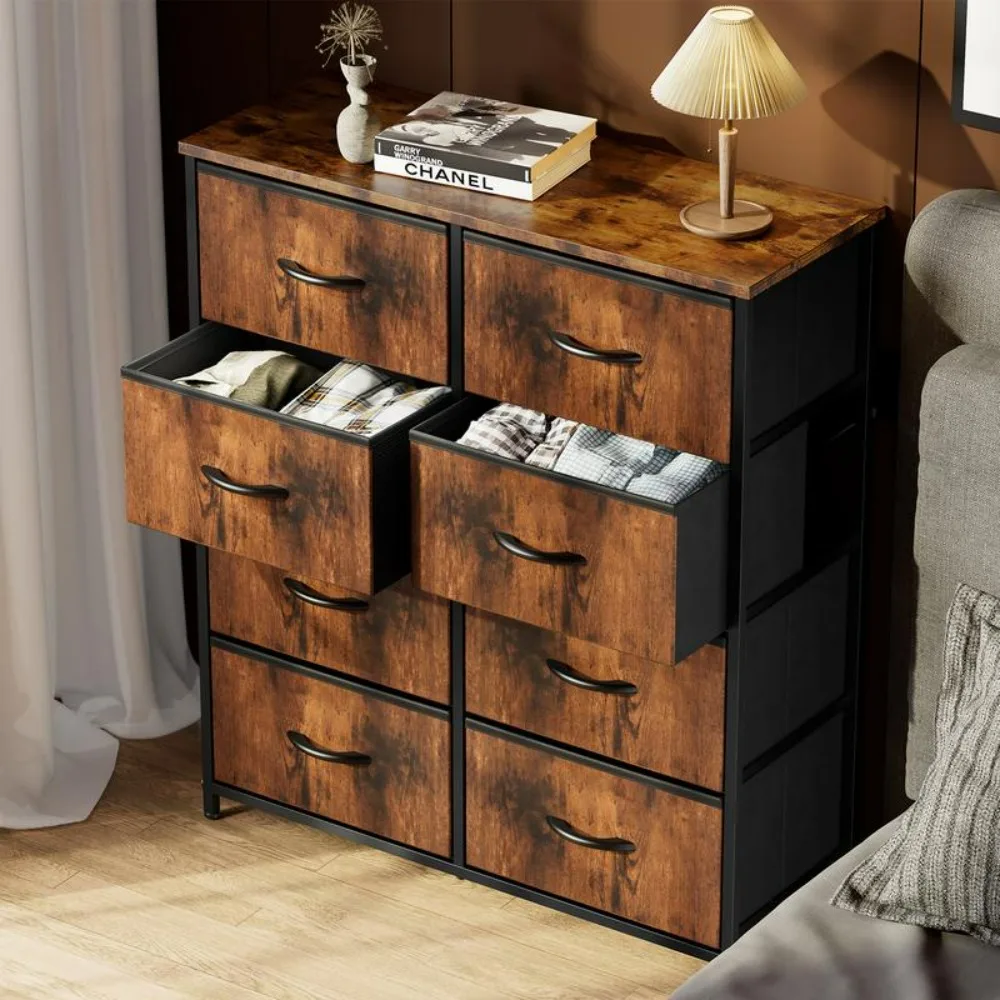 

#FurnishFlex Dresser for Bedroom, Dressers & Chests of Drawers Dresser Organizer with 8 Fabric Storage Drawers Tower Unit