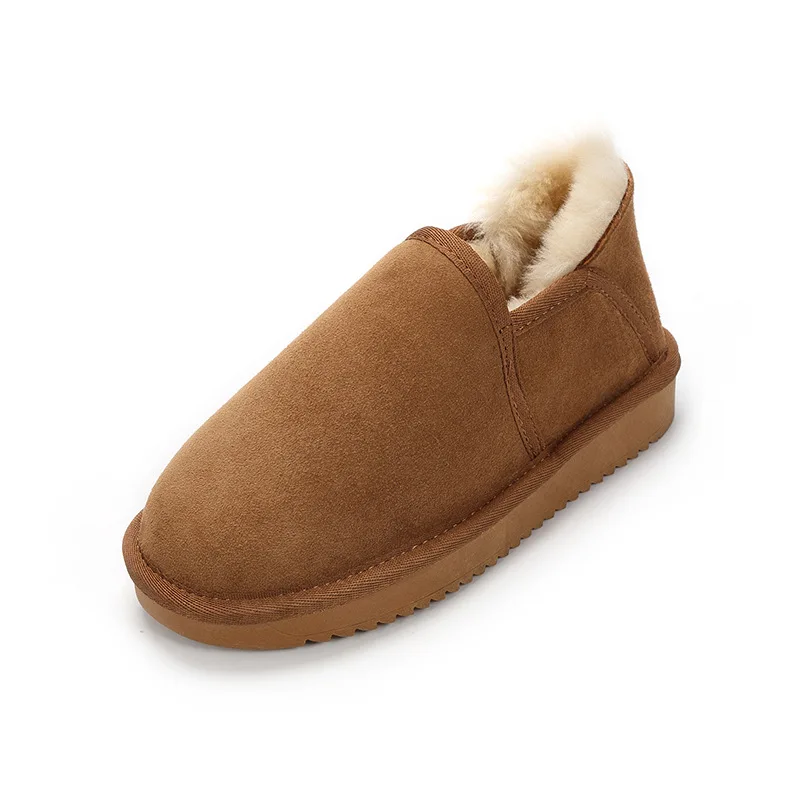 

2023 Women 100% Genuine Sheepskin Leather Australia Snow Boots Winter Warm Big Size Non-Slip Ankle Boots Size 44