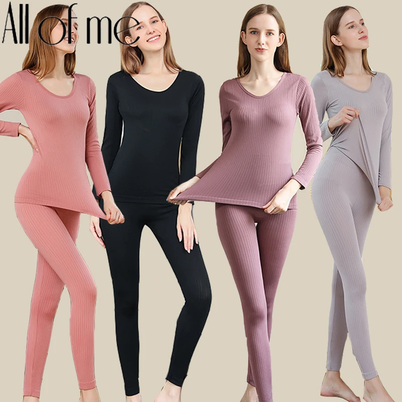 Warm Thermal Underwear Sexy Ladies Intimates Long Johns Women Shaped Sets  Female Middle Collar Thermal Shaping Clothes - AliExpress