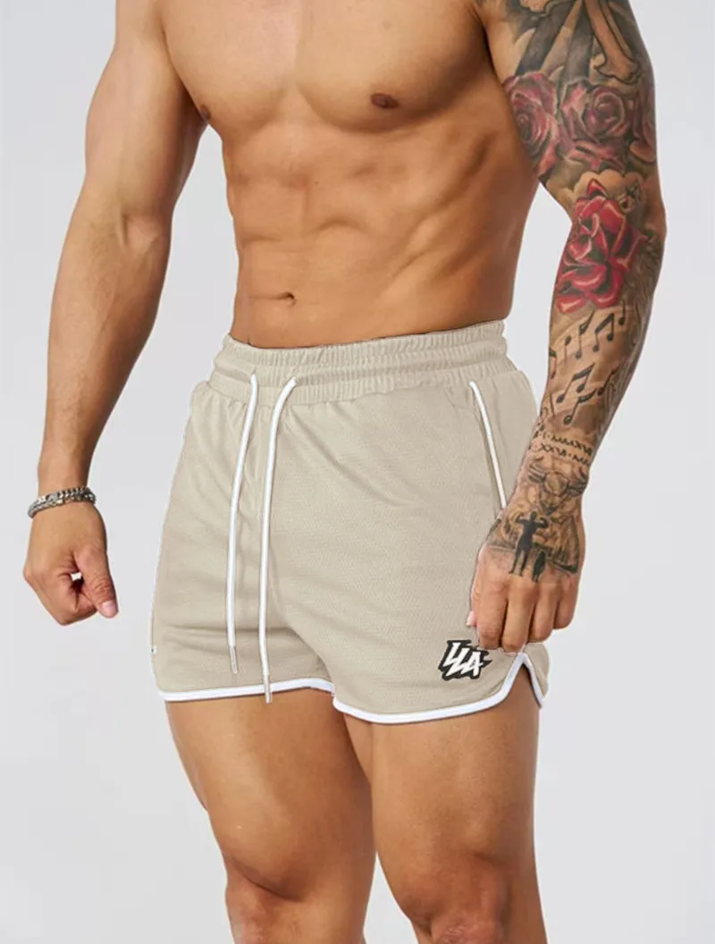 2025 YA men's shorts fine mesh quick-drying breathable printed casual shorts outdoor running training beach pants 6