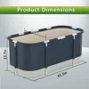 Portable Bathtub for Shower Stall, Large 47 Inch Foldable Soaking Bathing Tub Adults, Separate Family Bathroom SPA Collapsible 6