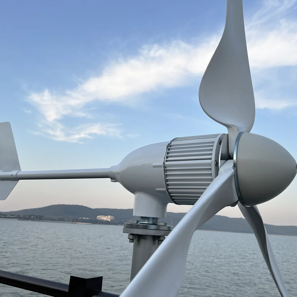 3000W 24V 48V 96V 3 Blades Horizontal Wind Turbine Generator Windmill With Free MPPT Charger Controller and Off Grid Inverter