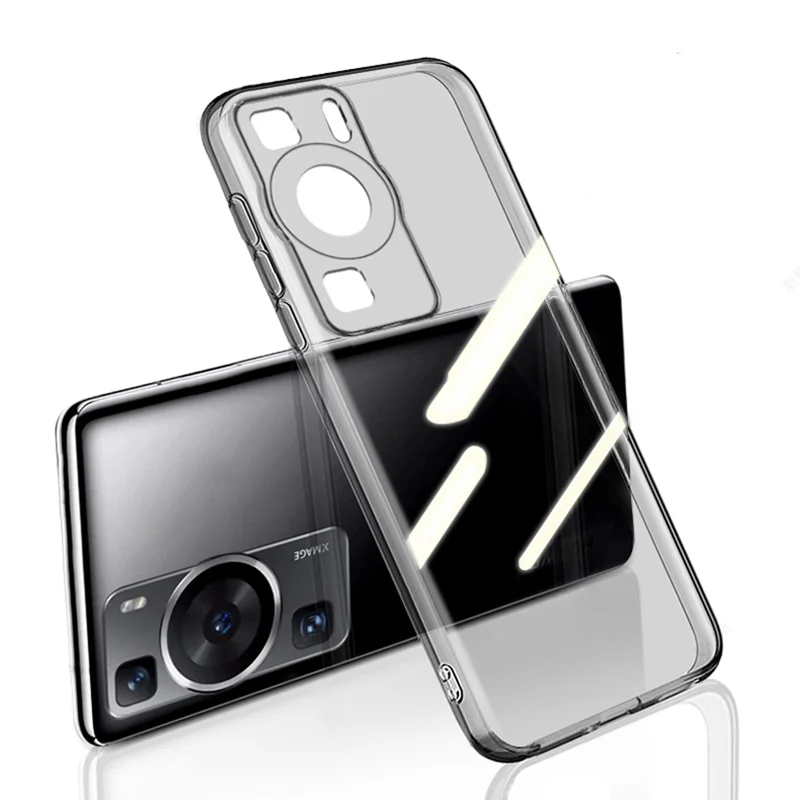 Sleek Ultra-Thin Transparent Soft Black Silicone Luxury Phone Case