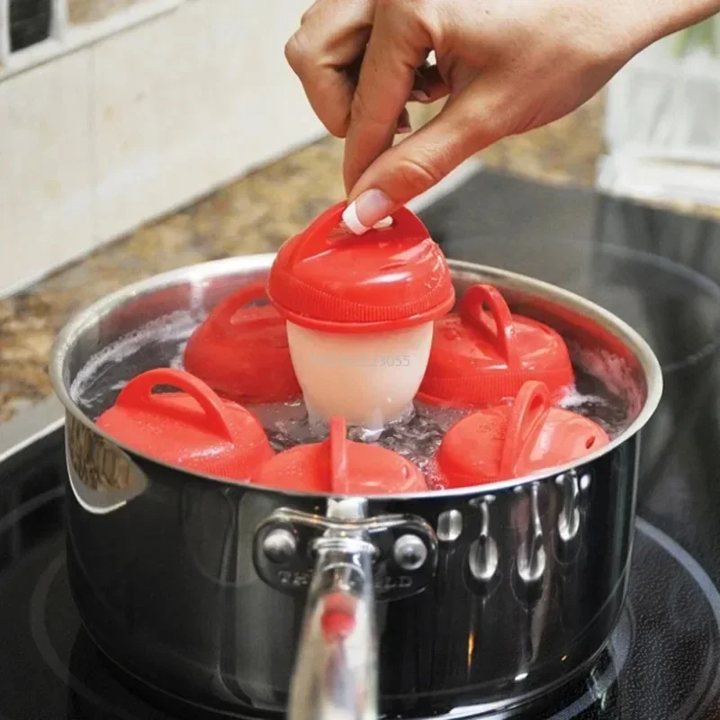 1/3/6pc Egg Poachers Cooker Silicone Non-Stick Egg Boiler Cookers Pack Boiled Eggs Mold Cups Steamer Kitchen Gadgets Tools egg cooker egg boiler mold cup egg poacher silicone egg poacher