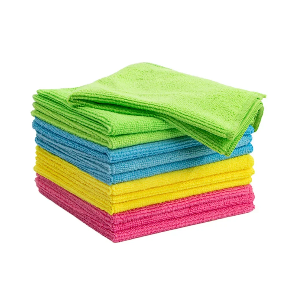 1pc 30*30cm Water Absorbent Towel Housewares Microfiber Cleaning Cloths for Cars Red Yellow Blue Towel Kitchen Dishwashing Cloth