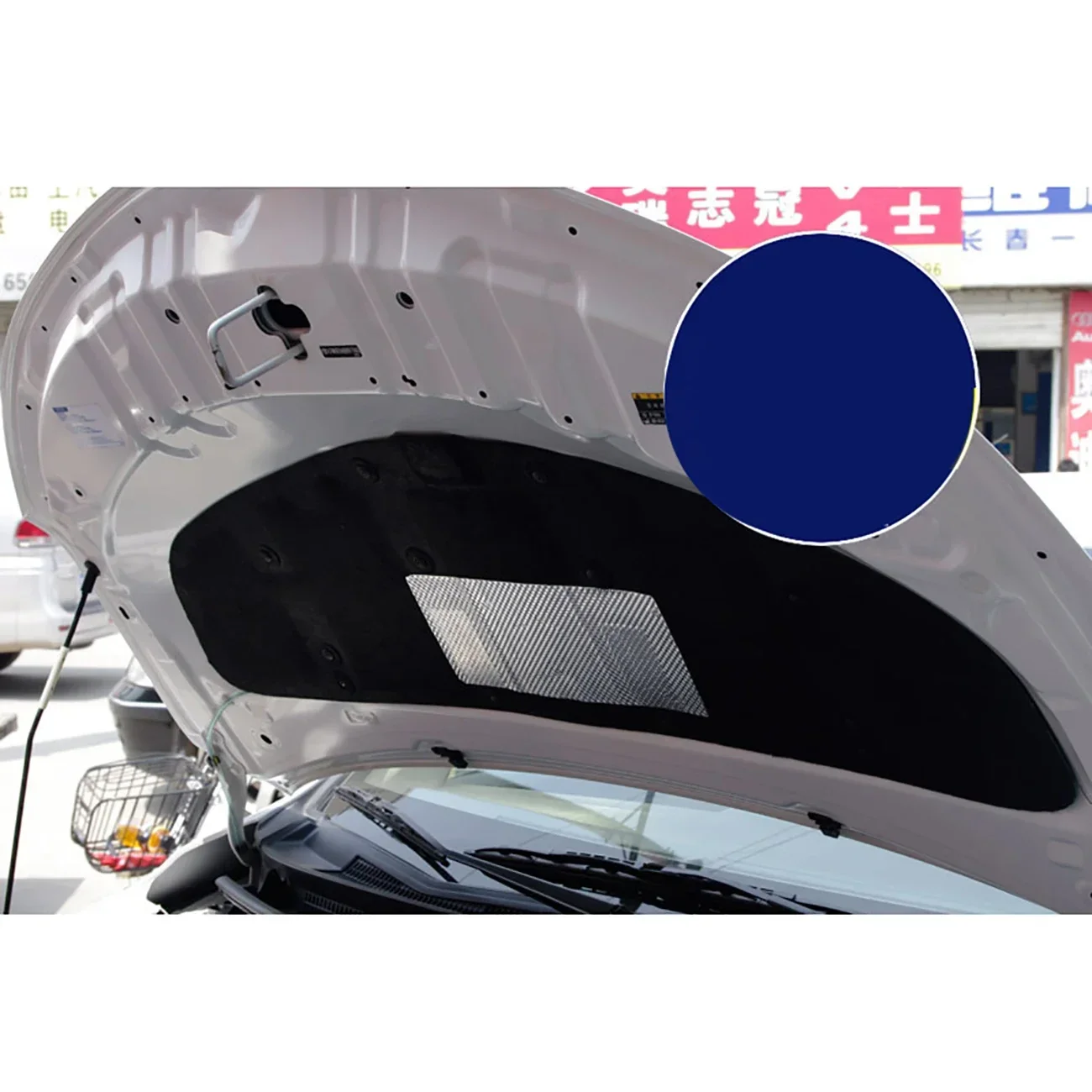 Car Engine Sound & Heat Insulation Cotton Aluminum Foil Front Hood Engine Sound Insulation Pad Fit For Toyota Vios 2014-