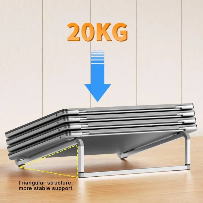 조절 가능한 새로운 노트북 스탠드, 노트북 히트싱크 라이저 브래킷, 알루미늄 인체공학적 접이식 휴대용 데스크탑 홀더