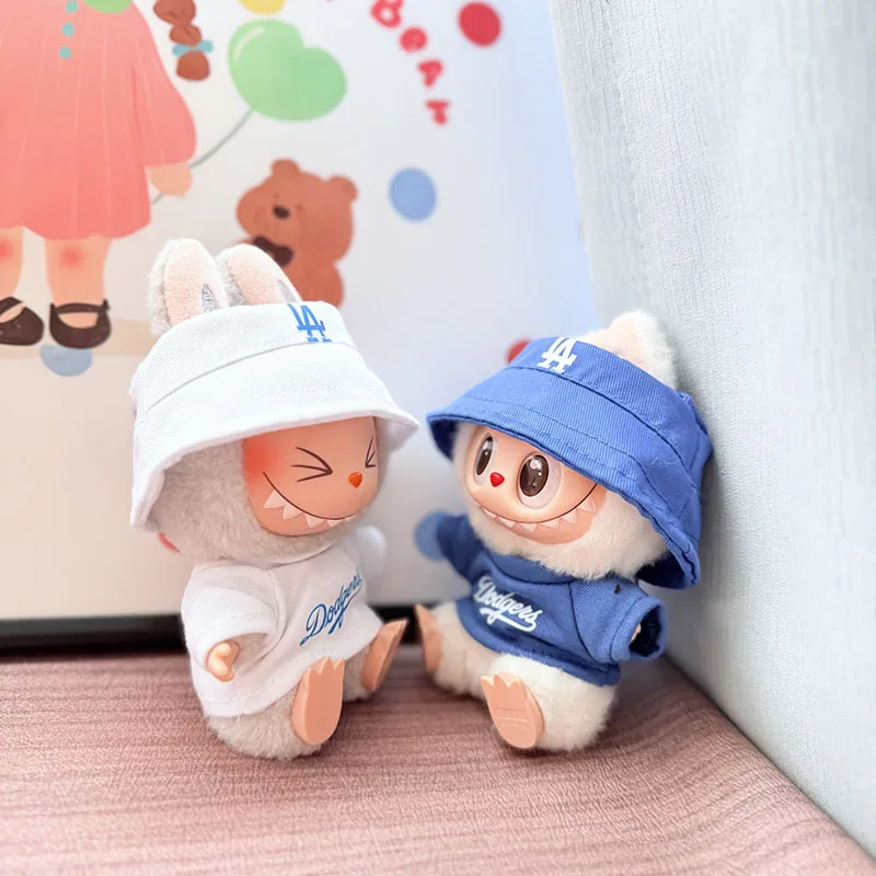 Conjunto de béisbol Labubu de 15 a 17 cm: ropa de muñeca bonita para fiestas.