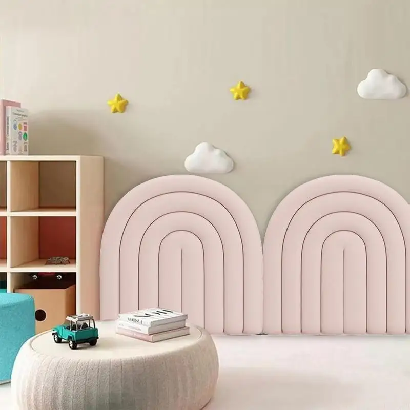 Wall Padding For Kids Soft Anti-Collision 3D Wall Padding Nursery Mats Decorative Peel And Stick Headboard For