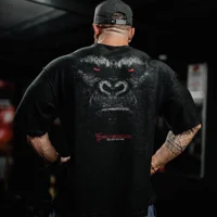 T-shirt décontracté SILVERBACK pour la gym et le fitness, en coton surdimensionné pour homme, vêtements de sport de luxe pour l'été, t-shirts amples à manches courtes 5