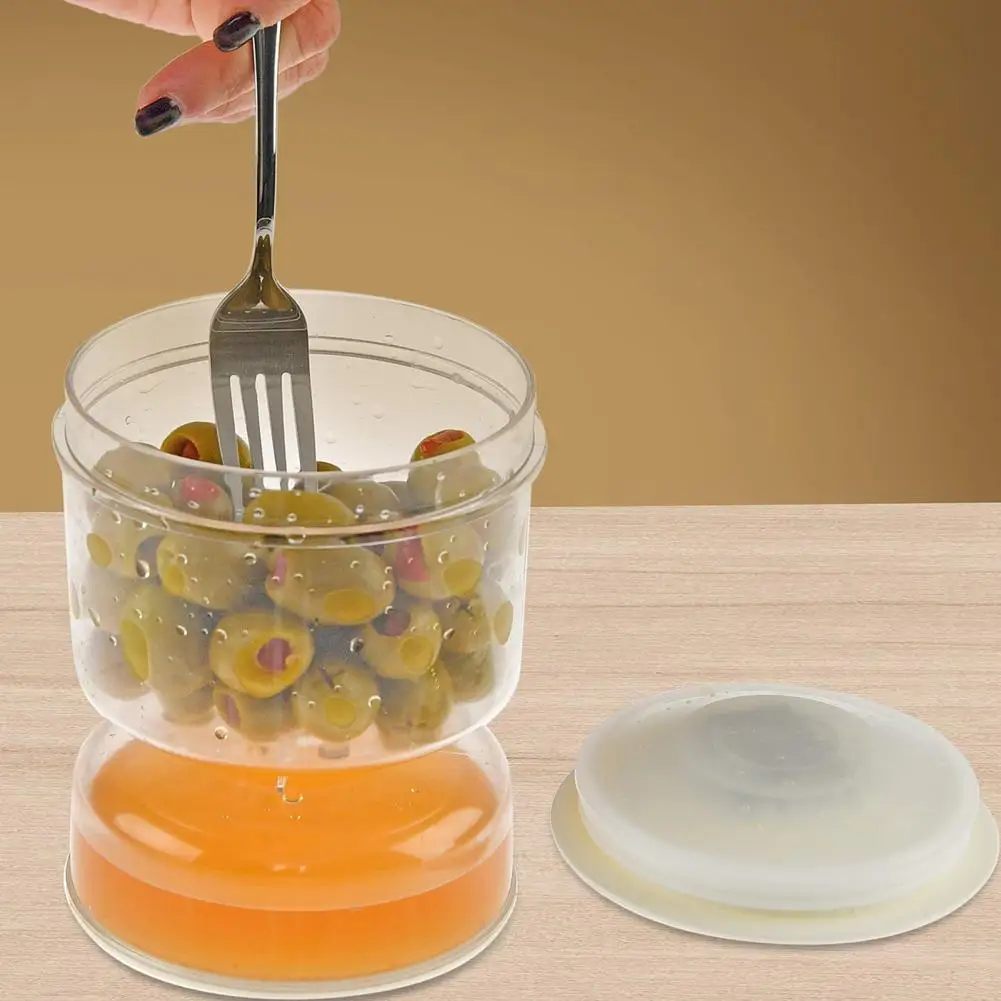 Innovative Pickle Jar Fine Workmanship Olives Jar Plastic Pickle Organizer Hourglass Design Sealed Olives Container for Home 4