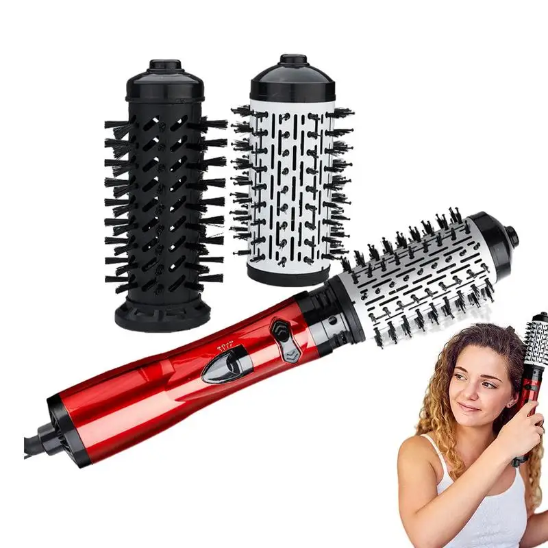 

Rotating Hair Dryer Brush 3 In 1 Hot Air Spin Brush Curling Straightening Auto-Rotating Round Blow Dryer Hair Styling Accessory