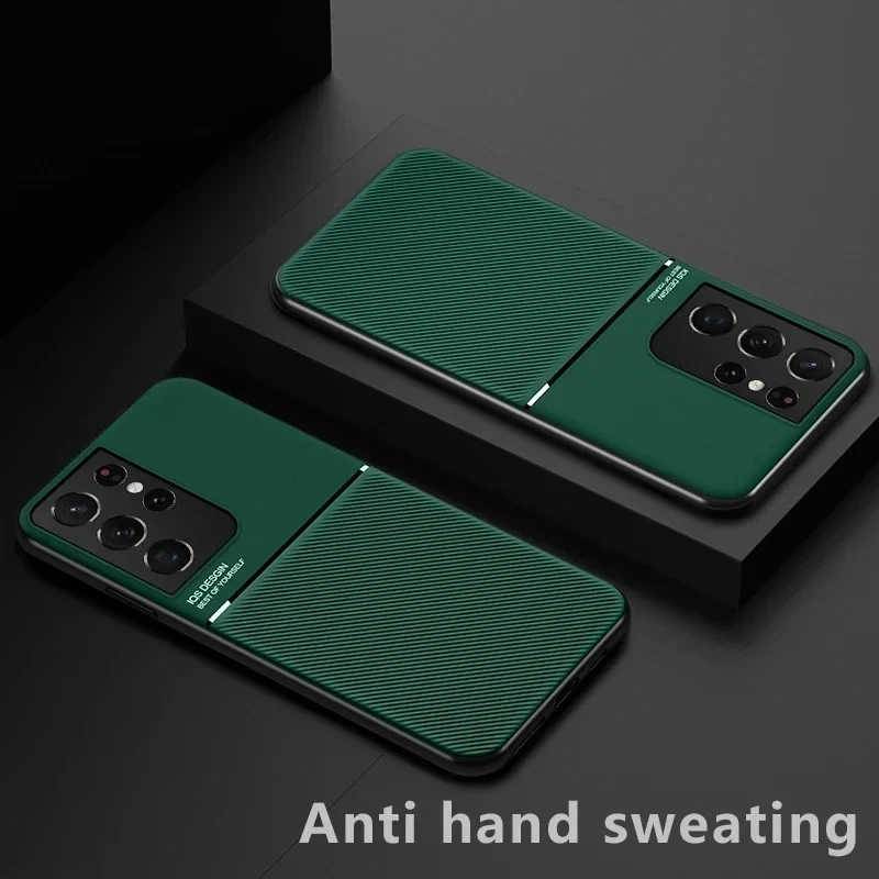 

Leather Texture Magnetic Phone Case For Samsung Galaxy S24 Ultra S23 S22 S21 20 Ultra Plus Slim Lightweightc Magnetic Back Cover