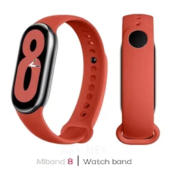 Premium Waterproof Silicone Sport Band - Versatile Replacement Strap - Mi Band 9 (10 original red)
