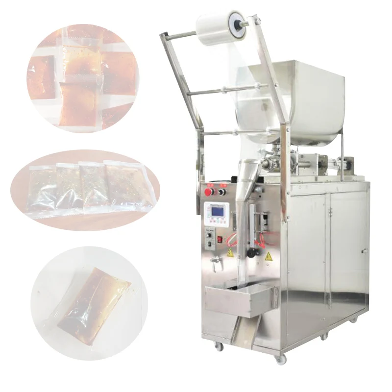 

Qneumatic Sauce Paste Liquid Packing Machine Chili Sauce Hot Pot Base Honey Tomato Packing Machine For Sale