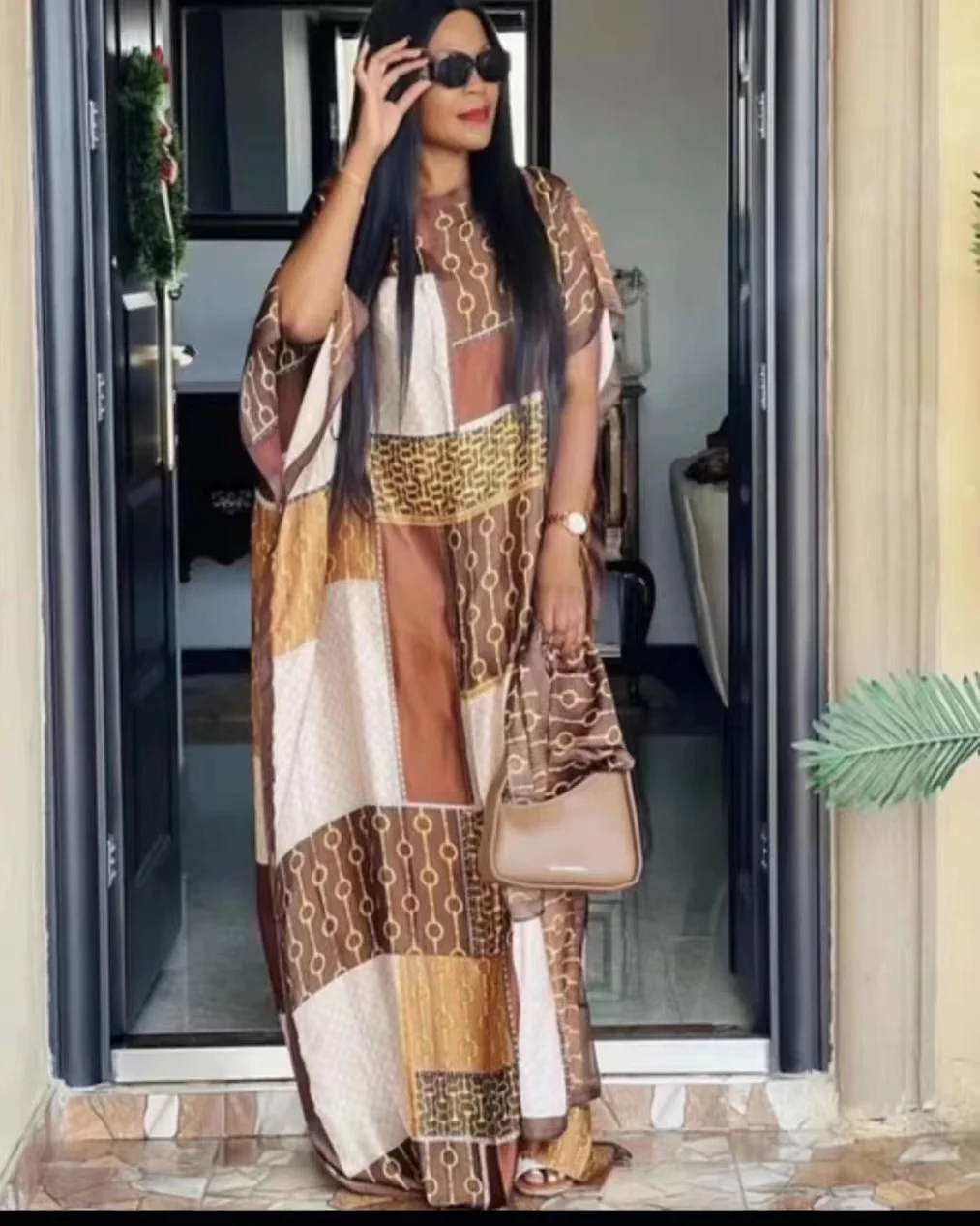 Лето 2023, широкое женское платье с принтом, Африканское Дашики, абайя, платье с шарфом на голову, брендовый дизайн, Длинное Элегантное Платье Макси