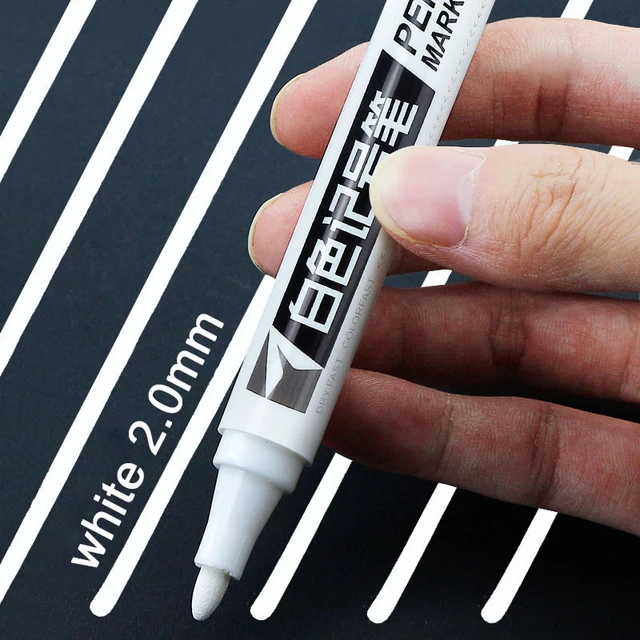 2 pcs Waterproof Permanent Paint Markers Pen Car Tire Tread Rubber Metal 