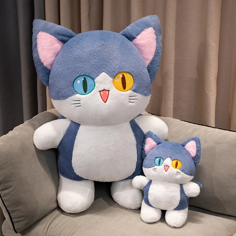 35//80cm Kawaii Shark Cat Plush Toys Stuffed Cute Cat Doll Lovely