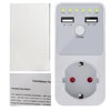 Intelligent Programmable Countdown Timer Socket Electrical 6HR Socket for USB Interface Switch with EU US UK FR Plug 6