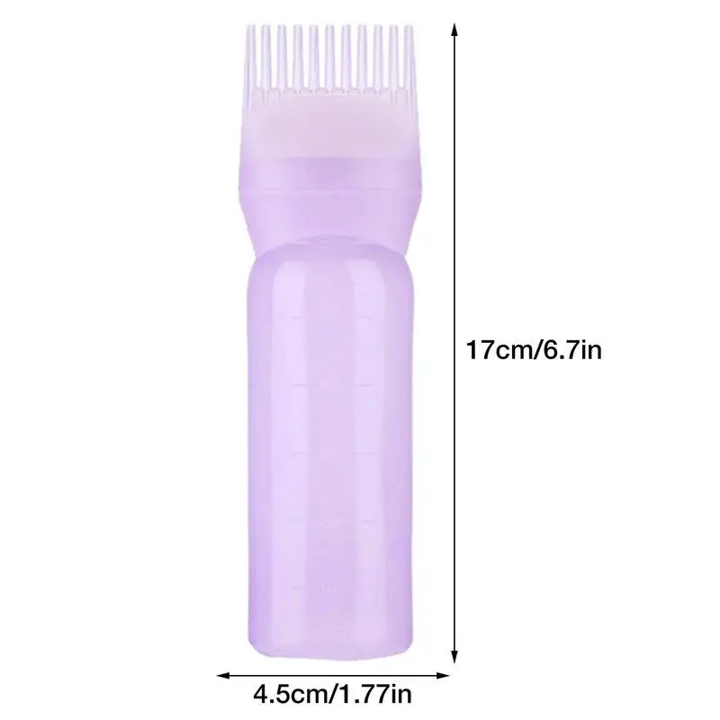 Barber Dyeing Bottle Shampoo Oil Applicator Brush Scalp Treament Applicator Bottle Salon Home DIY Hair Coloring Styling Tools
