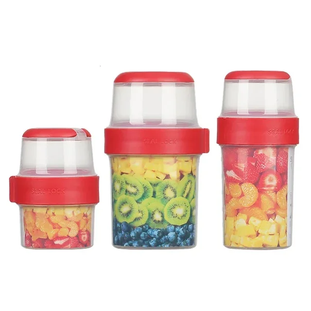 Bac à légumes compartiment scellé à Double couche, flocons d'avoine, noix, yaourt, salade, boîte de stockage des aliments, petit déjeuner, bac à fruits, boîte à déjeuner 6
