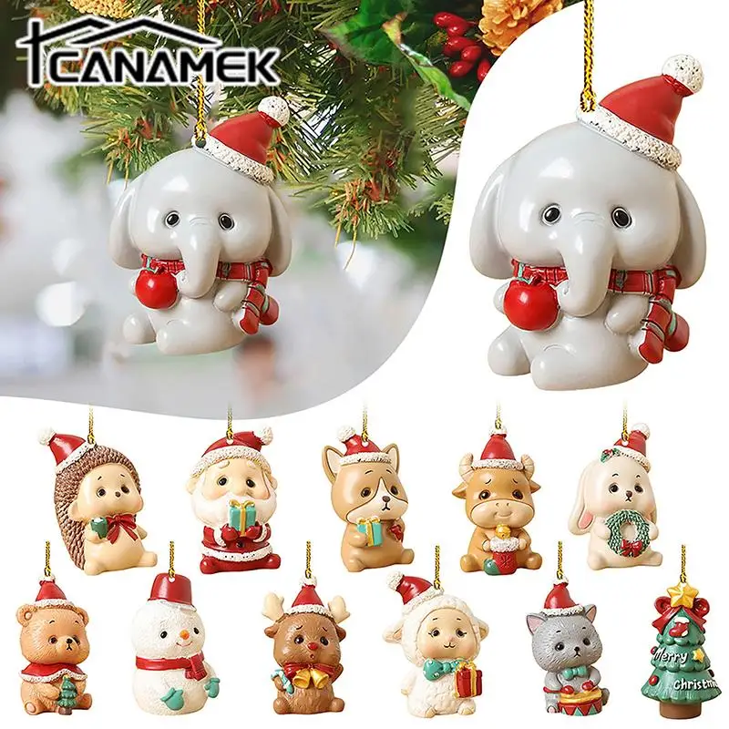 

Christmas Decor Mini Animal Shape Ornaments Creative Home Decoration Diy Christmas Tree Personalized Pendant Christmas Supply